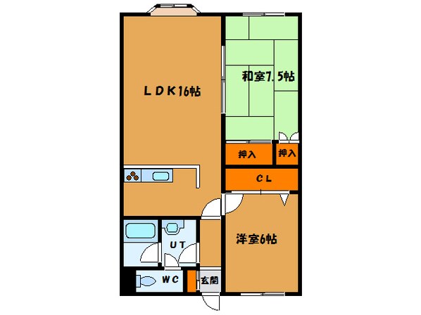 ドミシール西桔梗の物件間取画像